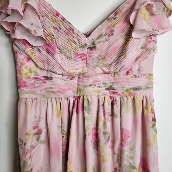Birdy Grey Pink Floral Midi Dress - Picture 7 of 16